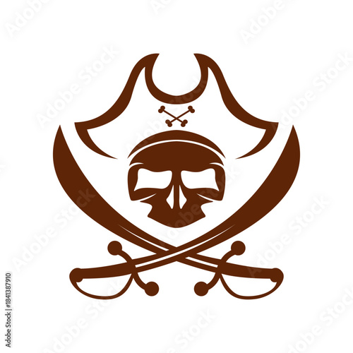 Pirates skull logo icon