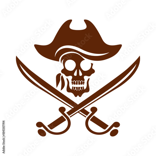 Pirates skull logo icon