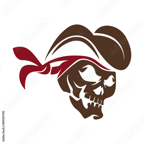 Pirates skull logo icon
