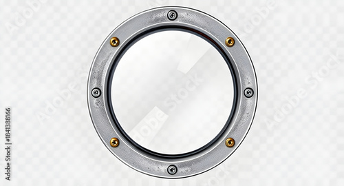 nautical porthole vector illustration, isolated ship window clipart, round marine vessel porthole drawing, realistic boat porthole illustration, hand-drawn ship porthole vector, decorative porthole il