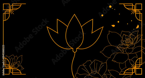 golden lotus spiritual meditation background, sacred lotus flower golden wallpaper, glowing golden lotus zen art, spiritual lotus enlightenment meditation design, golden lotus divine yoga background, 