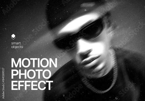 Motion Blur Photo Effect Mockup