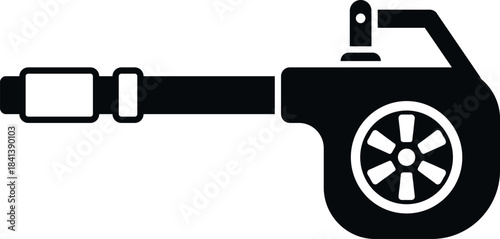 Leaf blower outlining garden tool for cleaning yard work