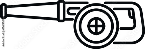 Leaf blower outline icon showing garden maintenance equipment