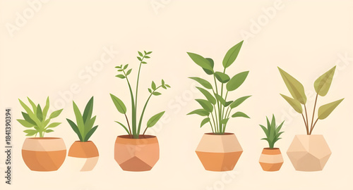 collection of plants in pots vector illustration, indoor houseplant decor artwork, decorative greenery pot illustration, botanical plant interior vector pack, modern plant pot graphics set, green foli