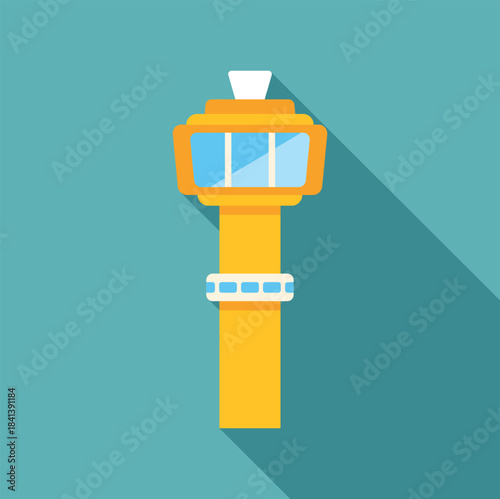 Air traffic control tower providing guidance for airport operations