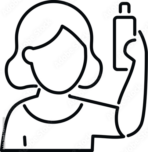 Woman applying personal hygiene product on underarm depicting self care