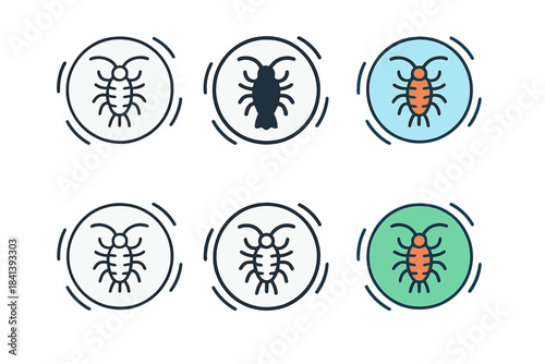 Zooplankton Bloom Evolution. Circular bloom of zooplankton with subtle motion lines indicating growth, abstract minimal vector