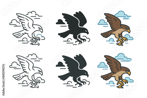 Hawk's Talon Motion. Hawk Prey Talon, harmonious sky motif uniting power, speed, and instinctive motion, first in line style with