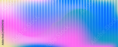 Vibrant abstract Blurred Holographic liquid gradient background in pink and blue hues. Ribbed glass texture. Pastel Gradient backdrop. Perfect for modern designs, web graphics, and branding. Vector