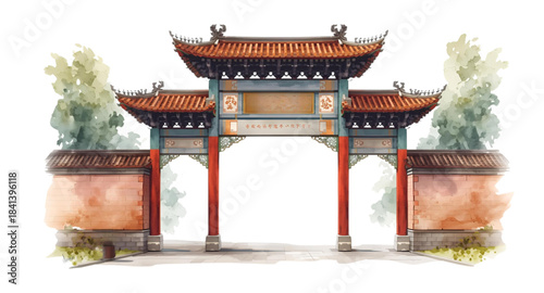 chinese temple in the city