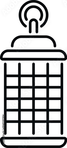 Suet bird feeder icon providing food for wild birds