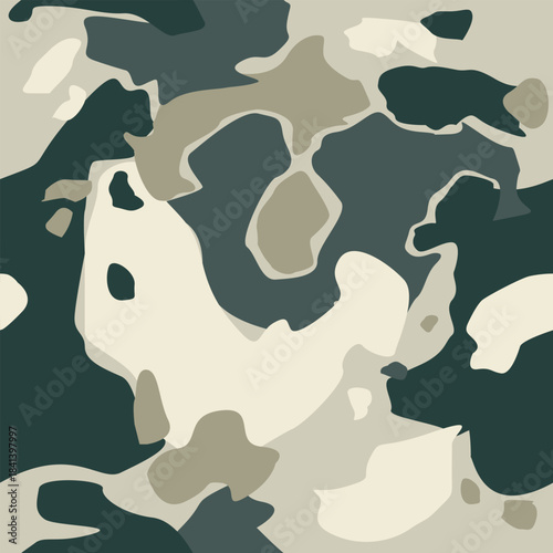 Vector seamless camo tiger stripe army fatigue pattern design