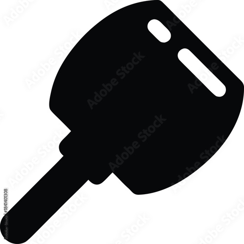 table tennis paddle icon Black silhouette vector illustration on transparent background