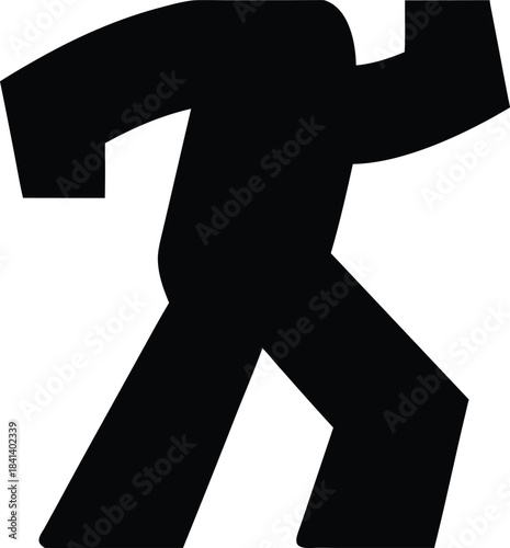 zumba icon Black silhouette vector illustration on transparent background