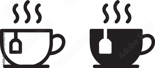 tea beverage icon set for menu app signage hospitality and ui template