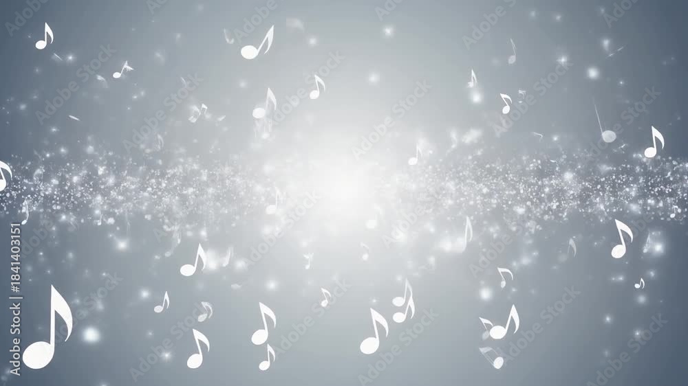 custom made wallpaper toronto digitalシルバーグレー音符が舞う清らか背景動画