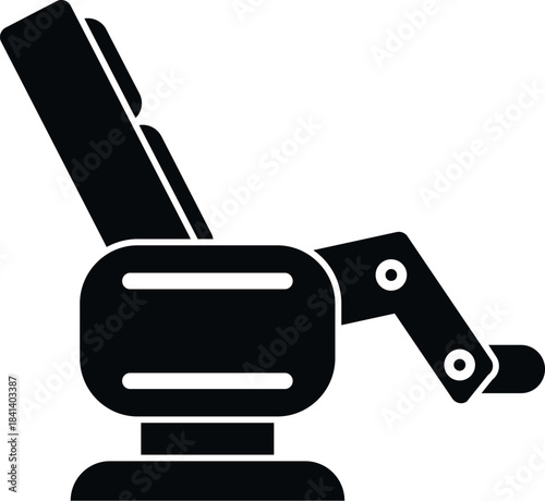 Dentist chair showing medical examination equipment silhouette