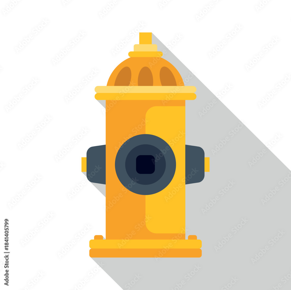 Fototapeta premium Yellow fire hydrant delivering water for fighting fires and safety