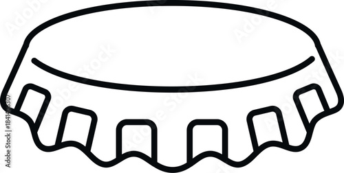Bottle cap icon illustrating drink packaging and sealing concept