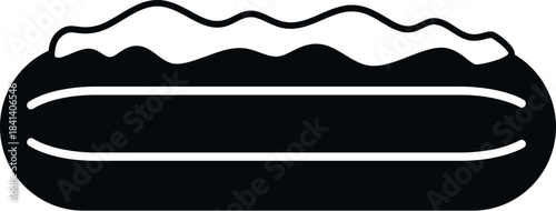 Eclair dessert icon representing sweets and baked goods