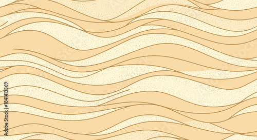 Abstract pattern of flowing sand dunes with subtle texture and warm earth tones.