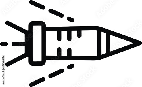 Bullet Projectile Speed Vector Icon