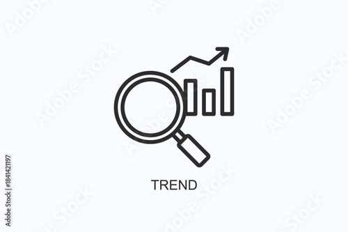 Trend Icon Or Logo Isolated Vector Illustration