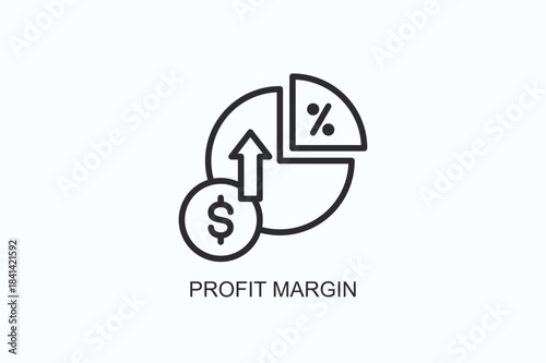 Profit Margin Icon Or Logo Isolated Vector Illustration