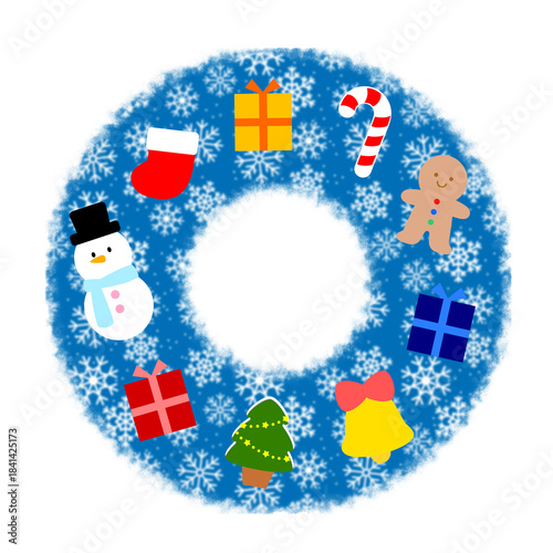 クリスマスリースのイラスト