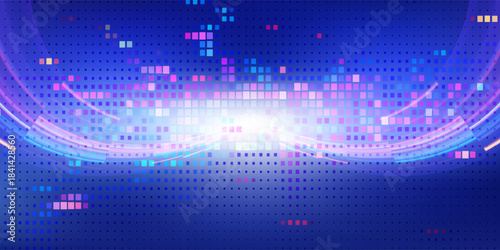 Fueling Dreams, Driving Change: A Cutting-Edge Futuristic Background with 3D Elements and Dynamic Lines for High-End Technology Events