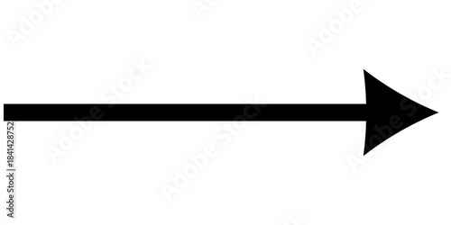 Tableau sur toile Black arrow pointing right. Arrow shape element