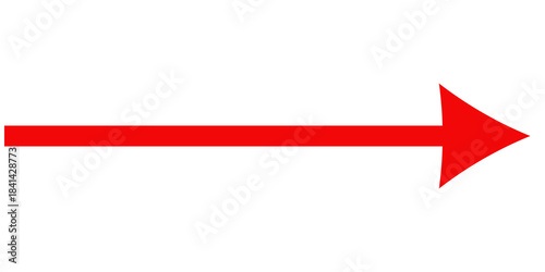 red arrow on white background