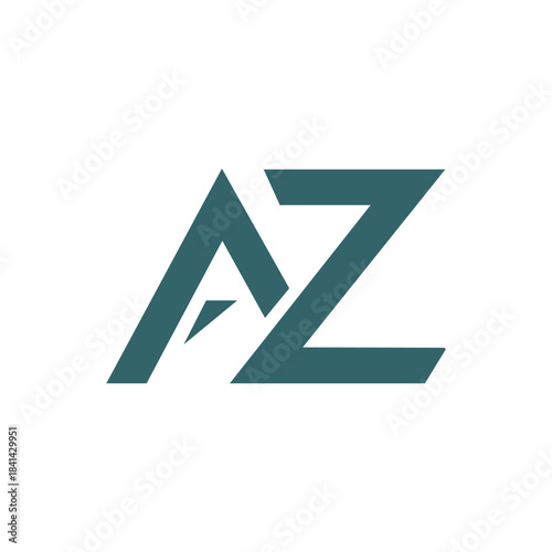 Letter A and Z forming a bold and masculine AZ logo