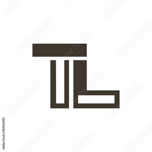 Elegant and modern letter T and L logo