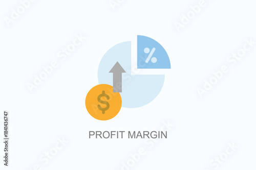 Profit Margin Icon Or Logo Isolated Vector Illustration