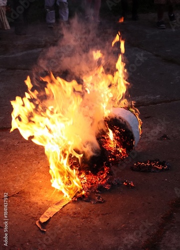 fire, driving away winter, burning