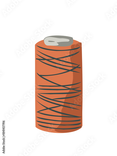 colored sewing thread on spool artwork