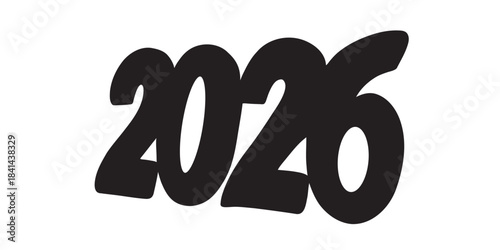 bold 2026 year design artwork
