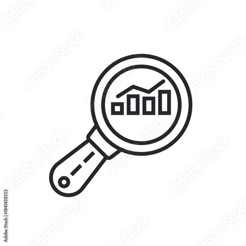 predictive analytics icons outline and Flat Style,transparent background
