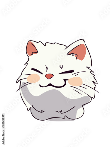 adorable tiny kitten napping artwork