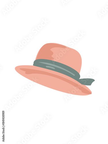 cute summer hat with ribbon design