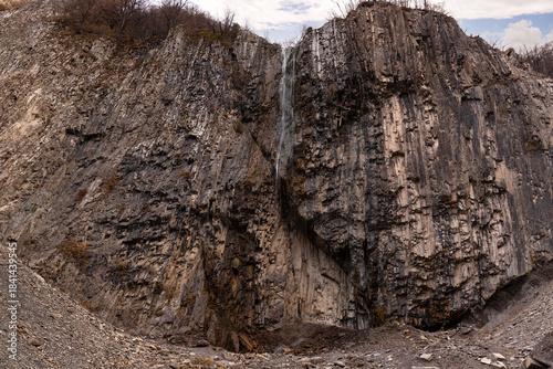 High Ilisu waterfall in the city of Gakh. Azerbaijan.