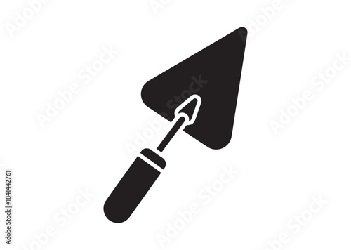 Trowel icon, Trowel Black silhouette vector