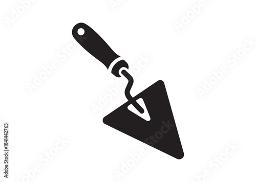 Trowel icon, Trowel Black silhouette vector