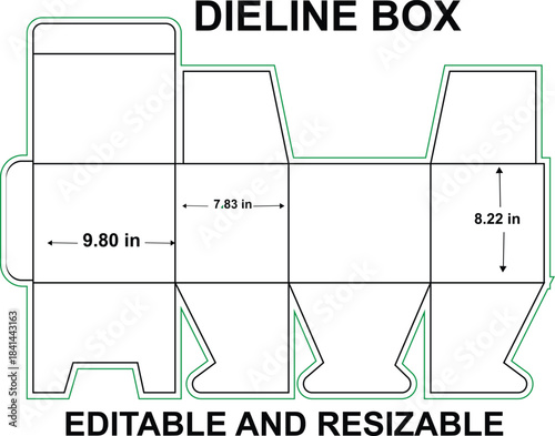 tuck end snap lock bottom box dieline