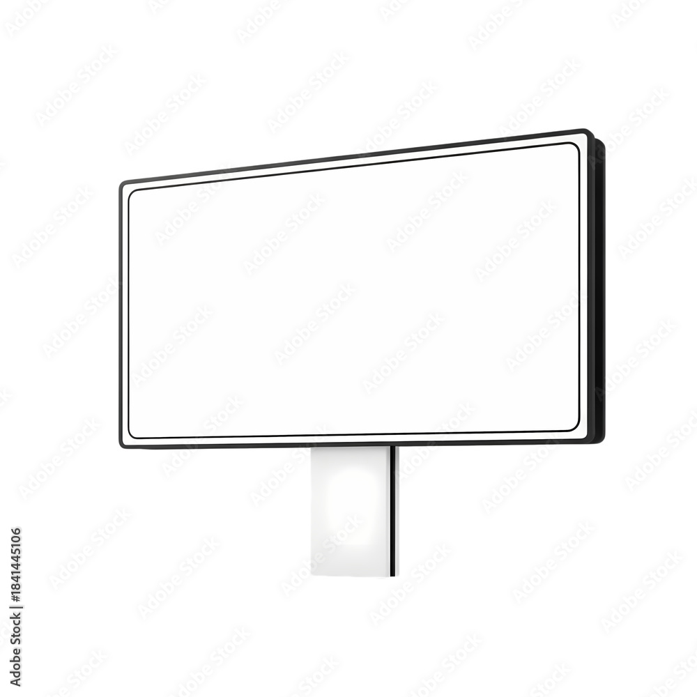 Fototapeta premium Blank Outdoor Horizontal Advertising Billboard Mockup for Branding