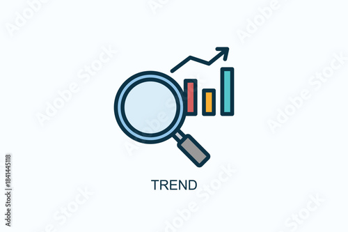 Trend Icon Or Logo Isolated Vector Illustration