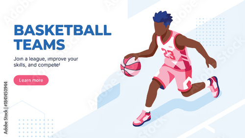 Basketball Teams Recruitment and Skill Improvement Program Illustration