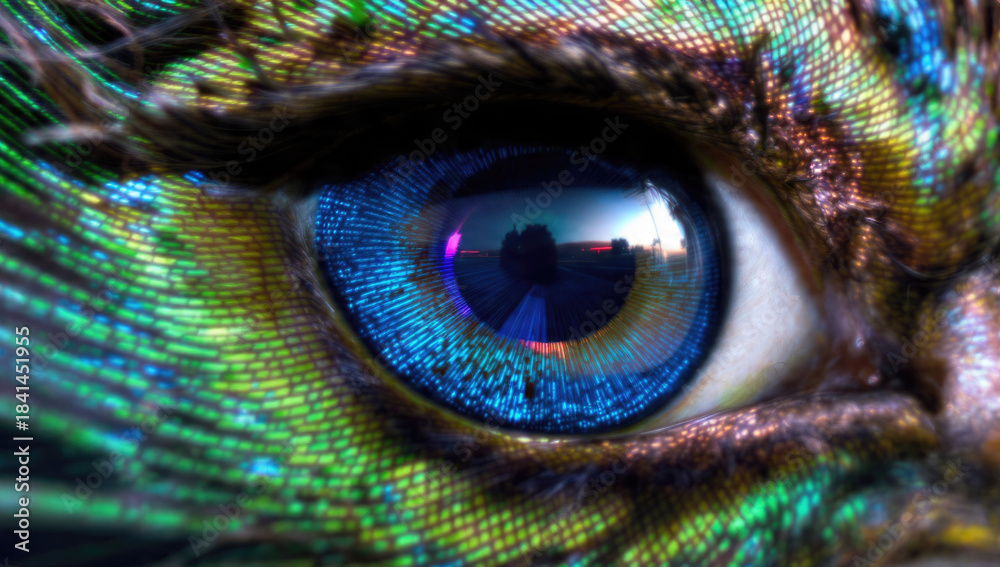Obraz premium Lizard Eye Macro